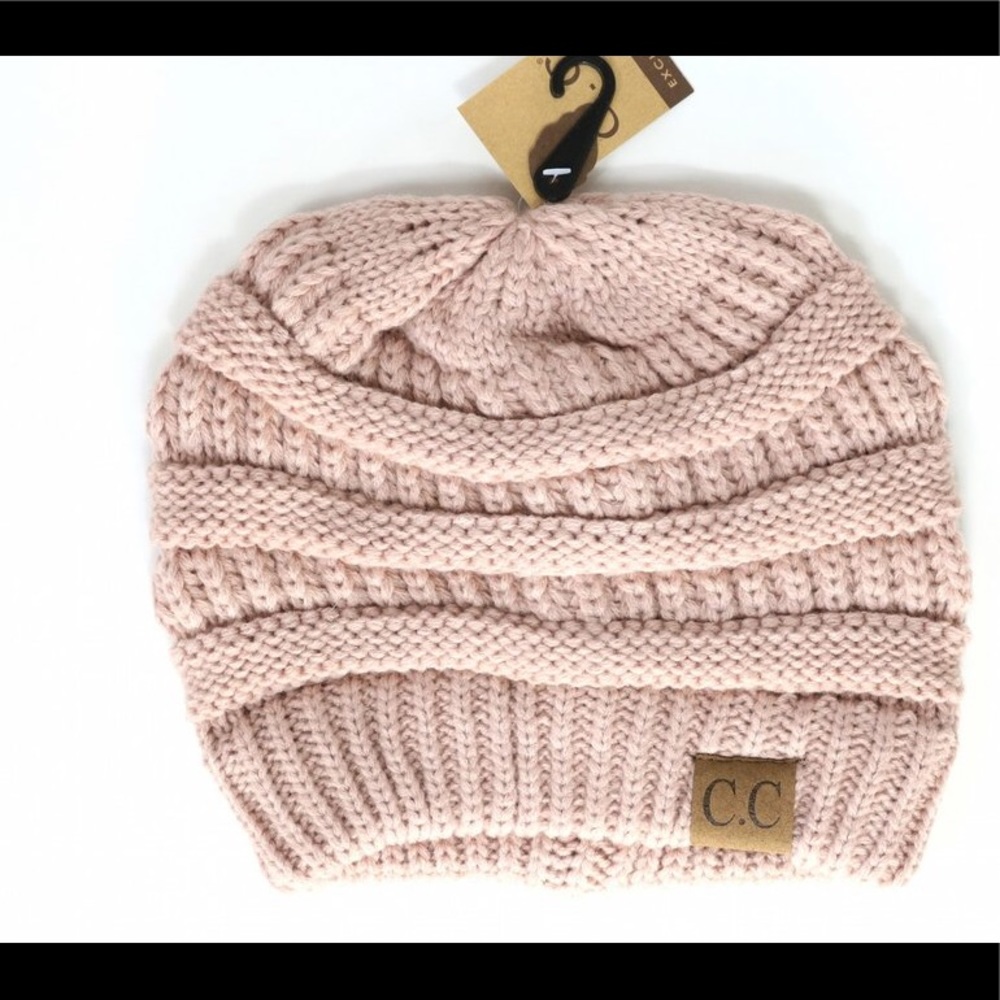 Light pink cc beanie